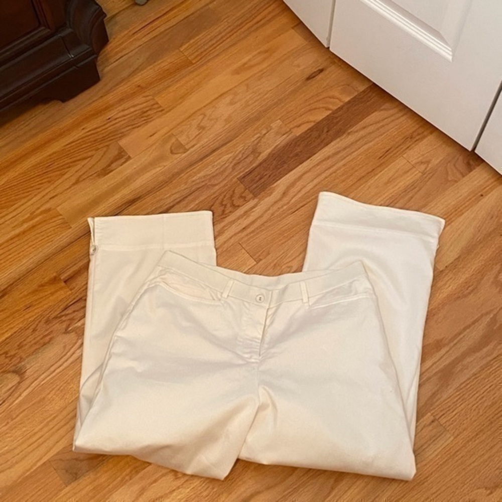 A LA CARTE WOMEN’S WHITE COTTON/SPANDEX PANTS SZ 10
